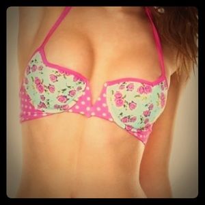 Beach bunny pink with white polka dots bikini